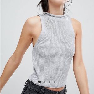 ASOS DESIGN knitted crop top with turtleneck